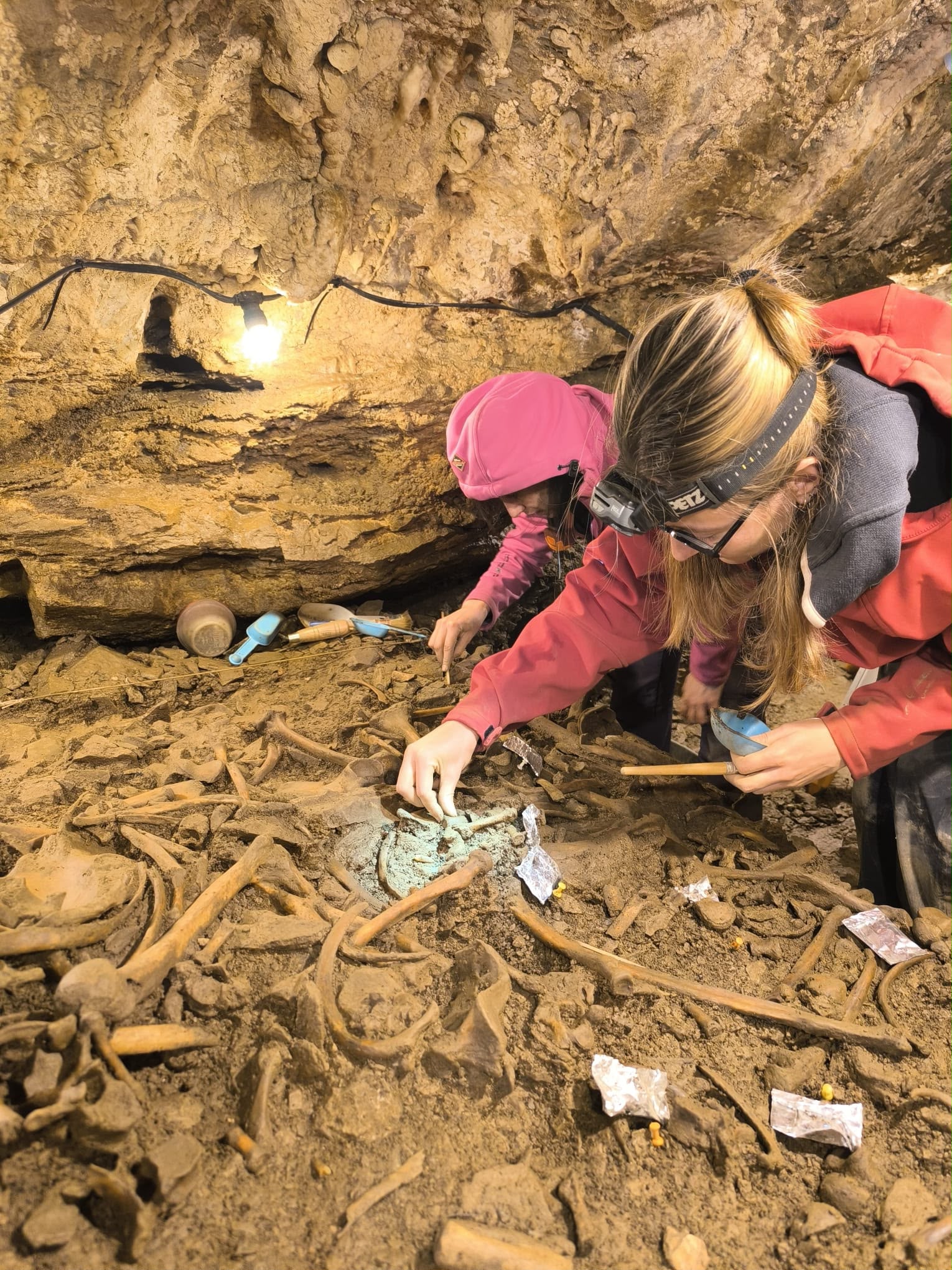 Archaeological excavation of human remains