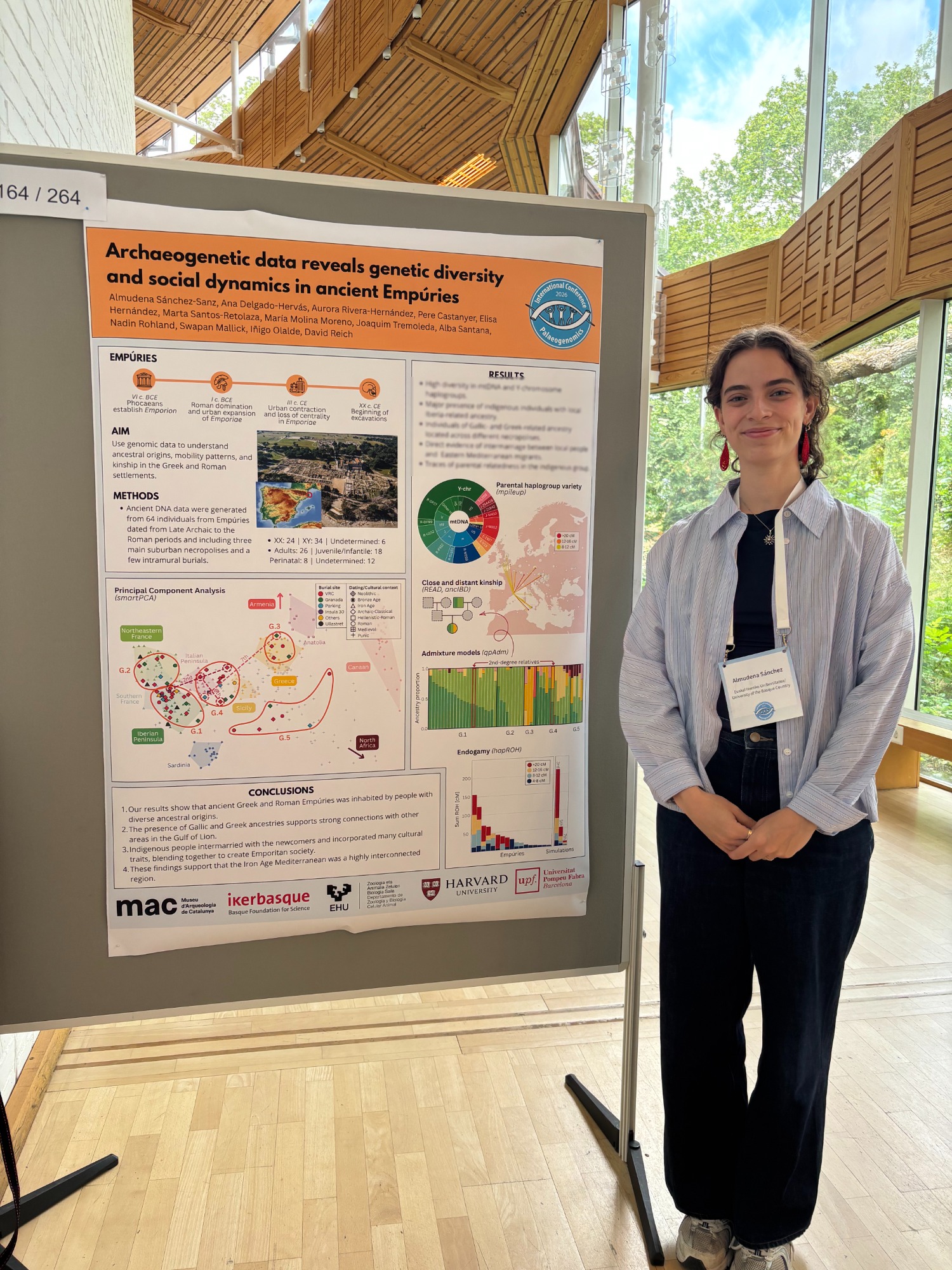 Almudena Sánchez-Sanz presenting her poster at ICP 2026